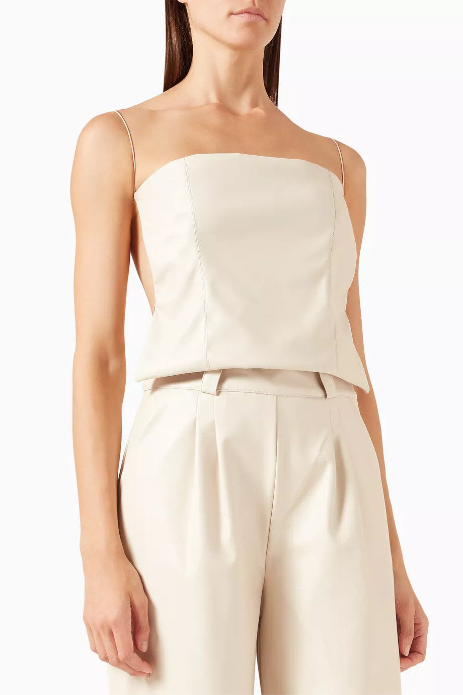 Backless Top in Recycled Vegan Leather