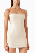 Backless Mini Dress in Recycled Vegan Leather