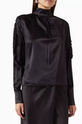 Buck Ruched Top in Silk-satin