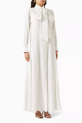 Bow Maxi Dress in Cotton-blend