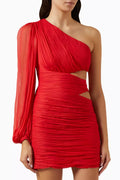 Margot One Shoulder Cut Out Mini Dress
