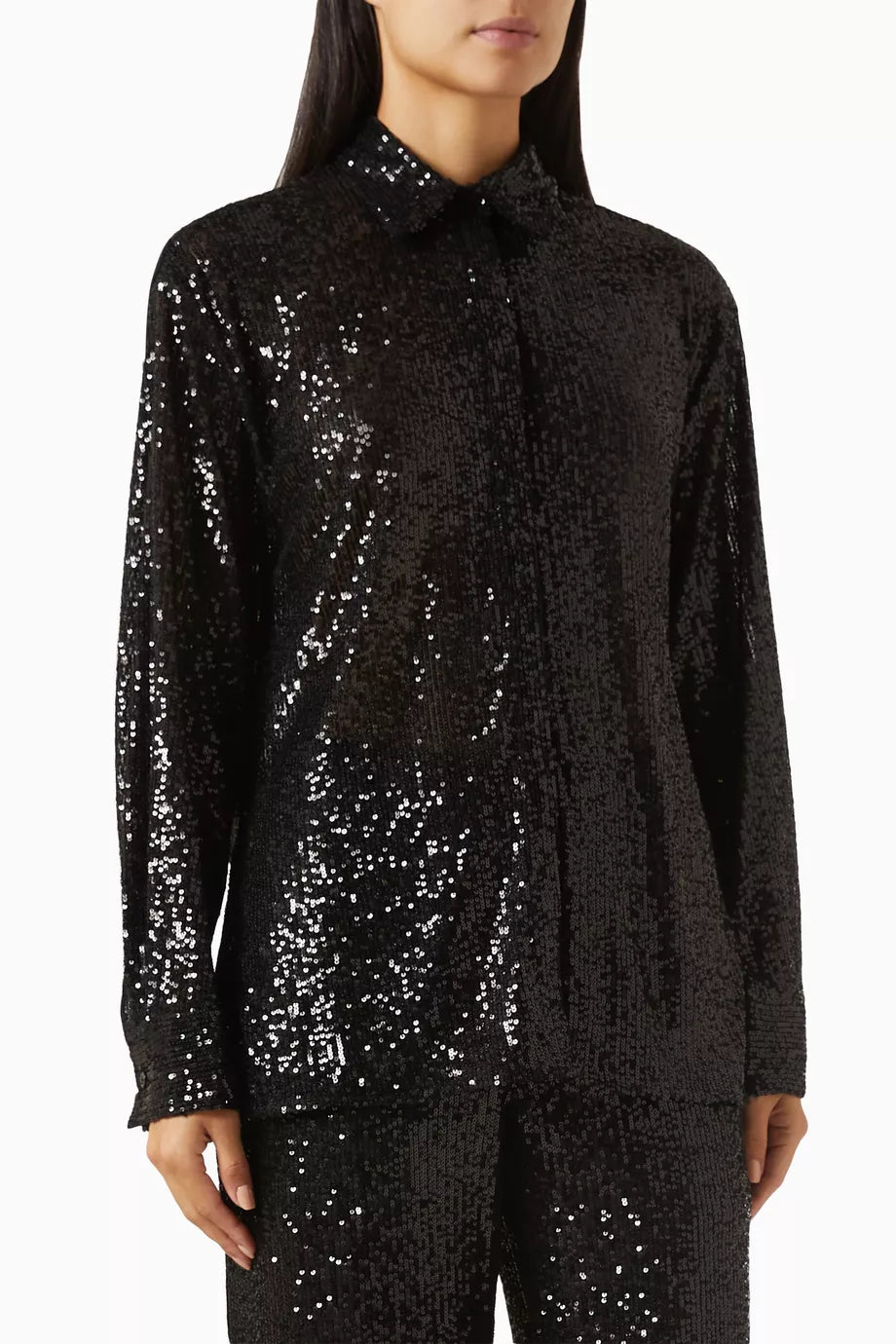 Long-sleeve Shirt in Sequin