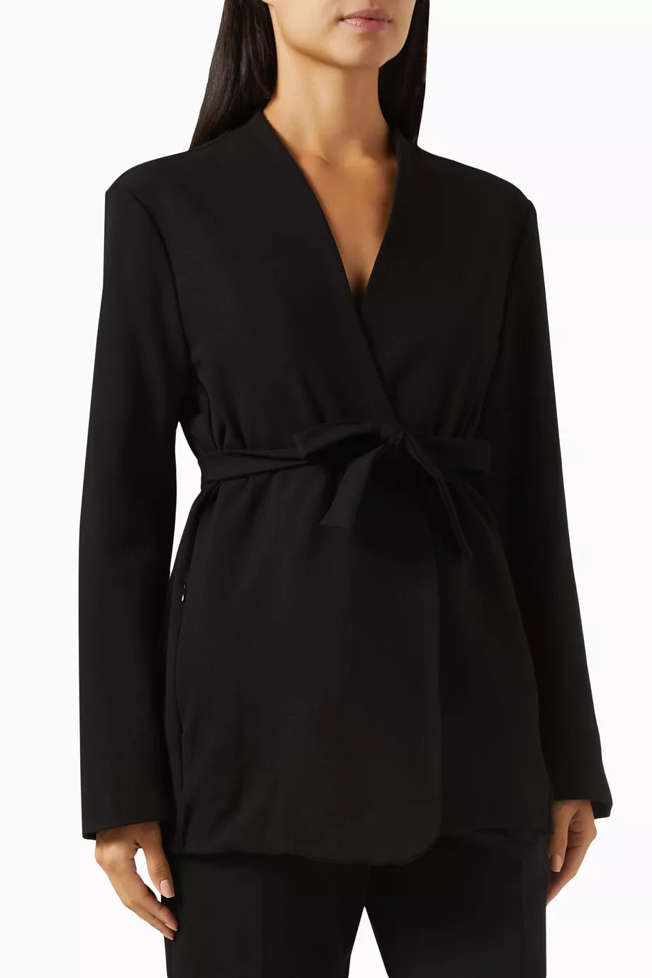 Belted Jacket in Crepe