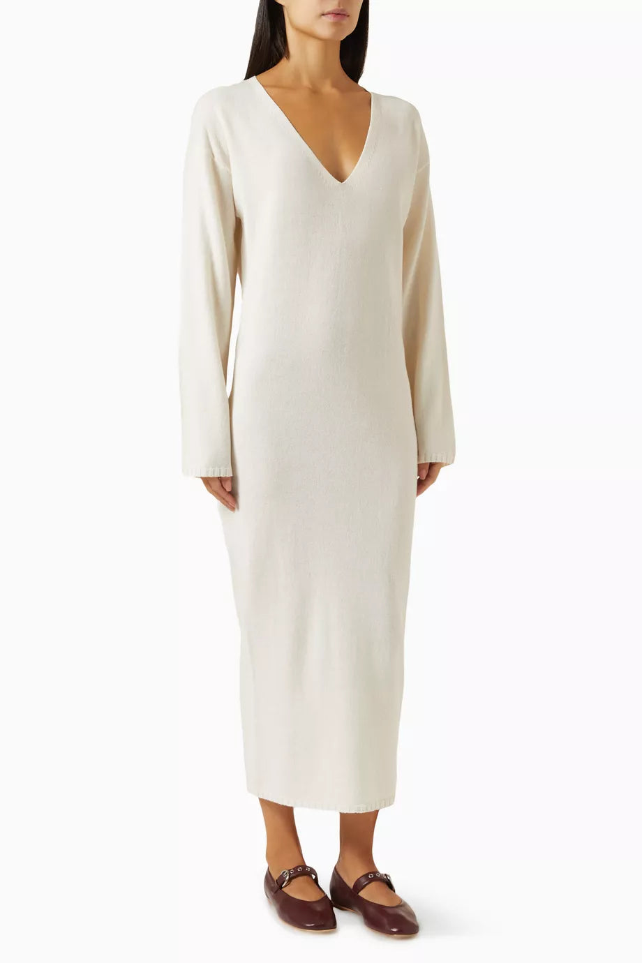 Cocoon Sweater Maxi Dress in Wool-knit