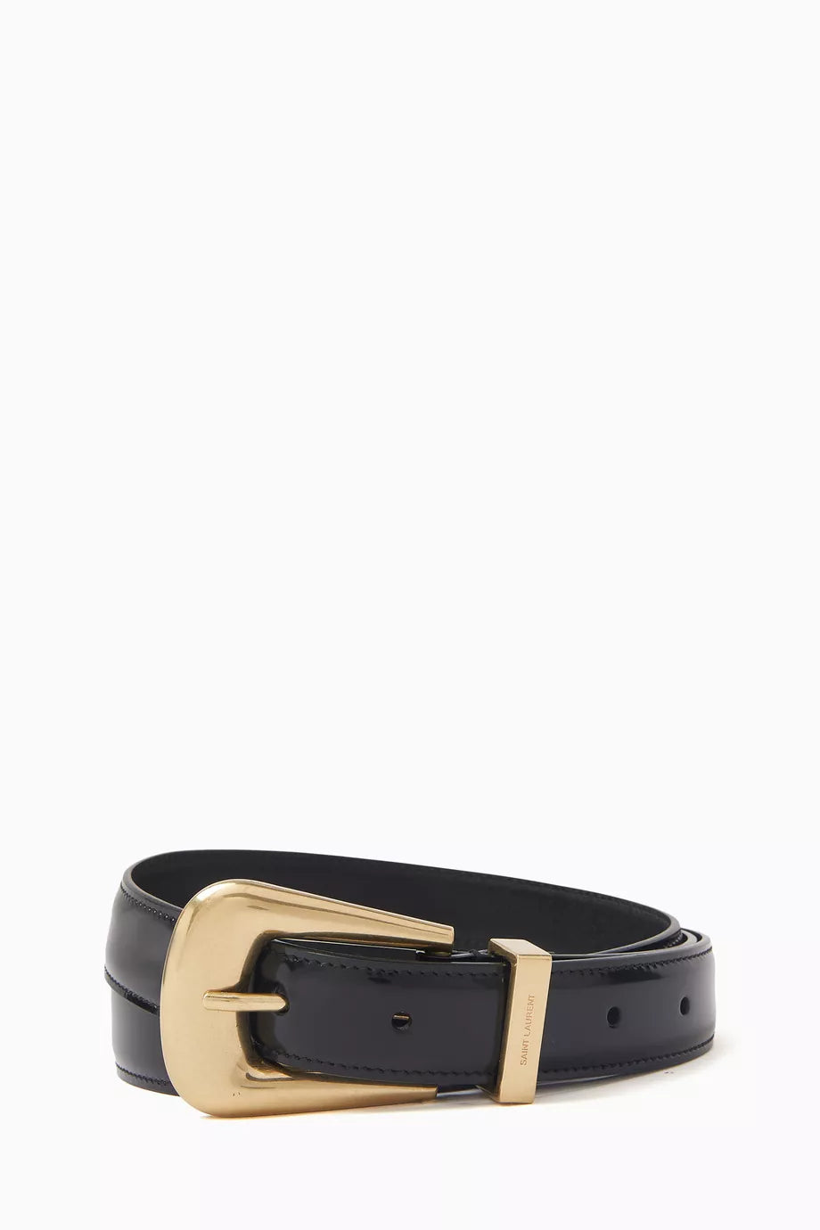 Folk Buckle Belt in Smooth Leather