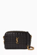 Mini Cassandre Matelassé Camera Bag in Lambskin