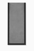 Extra-long Sheer Scarf in Silk-muslin & Satin