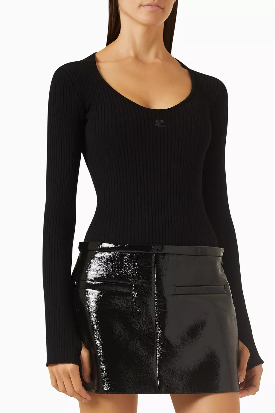 Holistic Bodysuit in Ribbed-knit