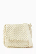 Mini Cobble Shoulder Bag in Padded Intreccio Leather