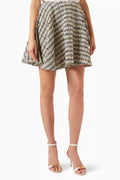 Circle Mini Skirt in Tweed