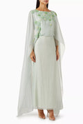 Floral Bead-embellished Dress in Organza