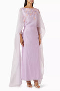 Floral Bead-embellished Dress in Organza