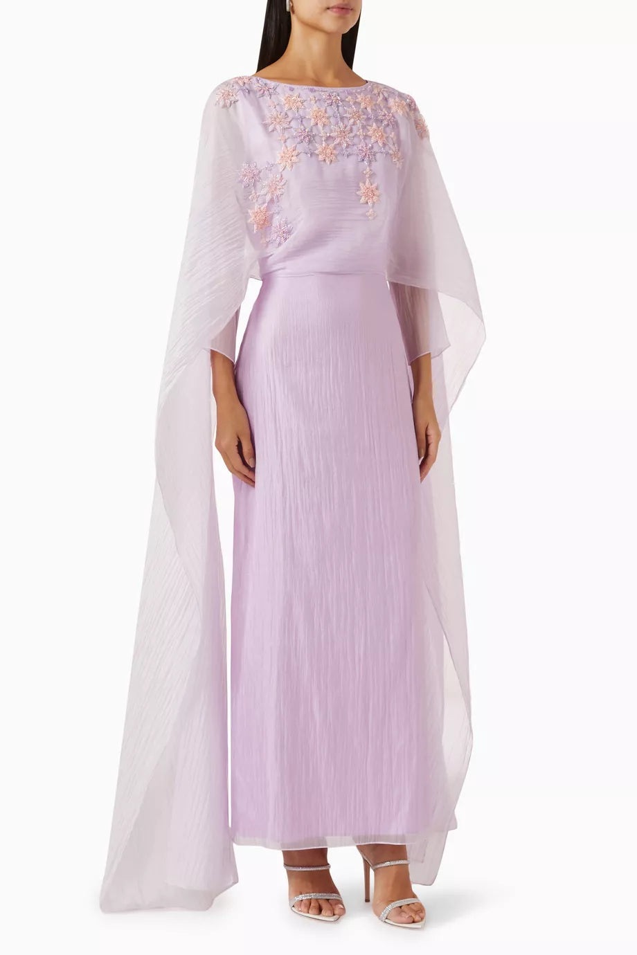 Floral Bead-embellished Dress in Organza