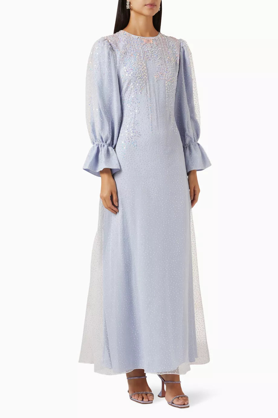 Sequin-embellished Dress in Lace