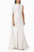 Mantella-shoulder Maxi Dress