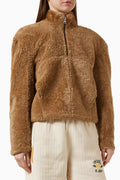 Devyn Quarter Zip Sweatshirt in Shearling