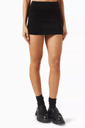 Arys Mini Skirt in Pointelle-knit