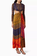 Bandana Dream Cut-out Maxi Dress in Viscose