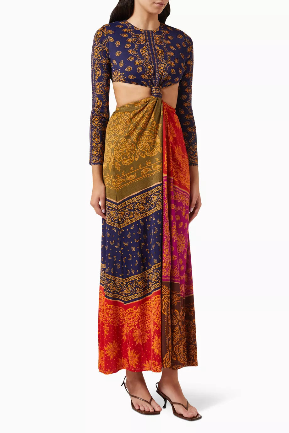 Bandana Dream Cut-out Maxi Dress in Viscose