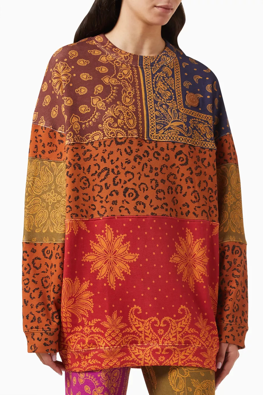 Bandana Dream Leopard Texture Sweatshirt