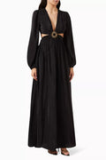 Cut-out Maxi Dress in Viscose