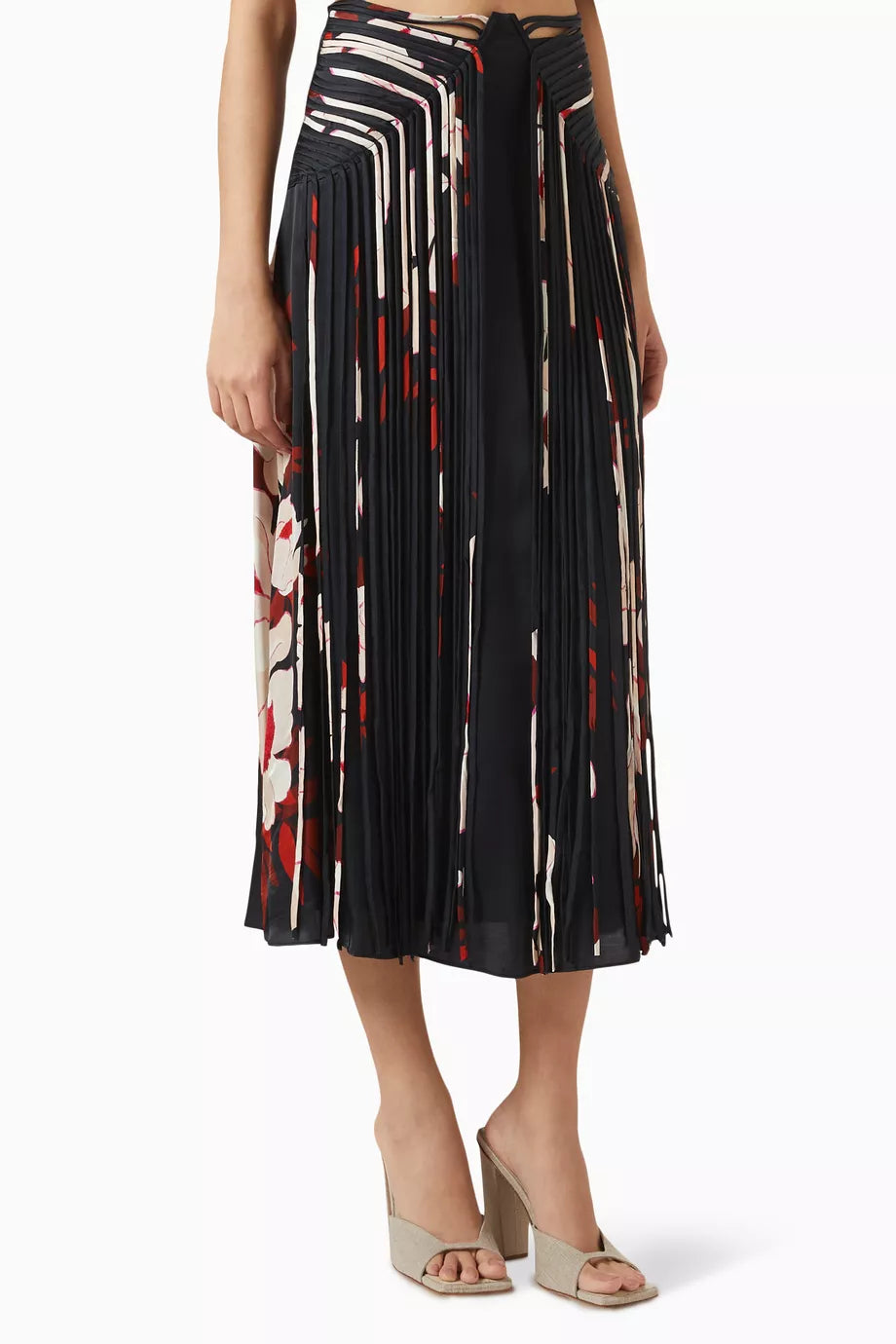 Peony Fringe Midi Skirt