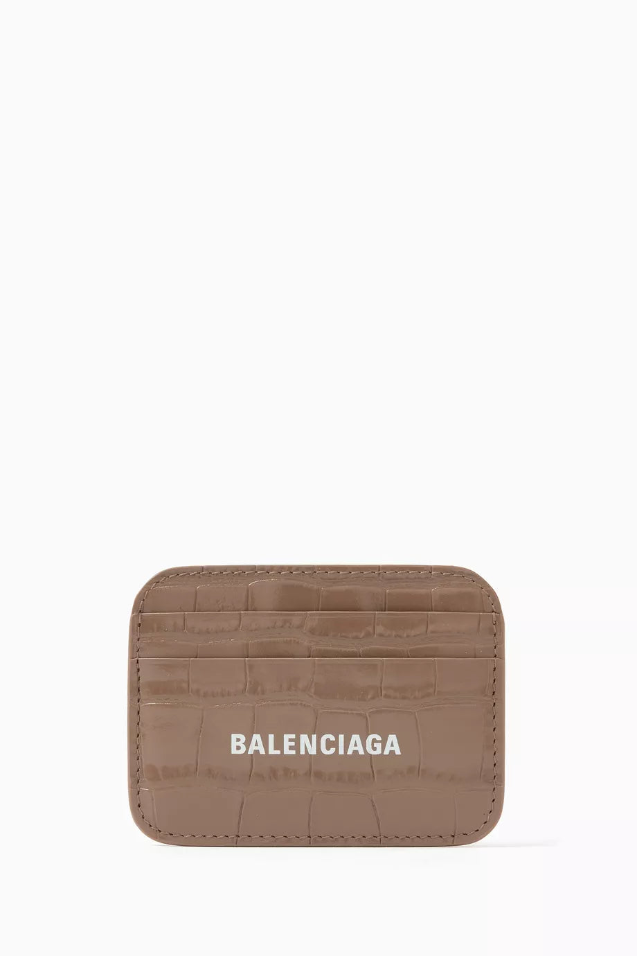 Cash Card Holder in Croc-embossed Calfskin