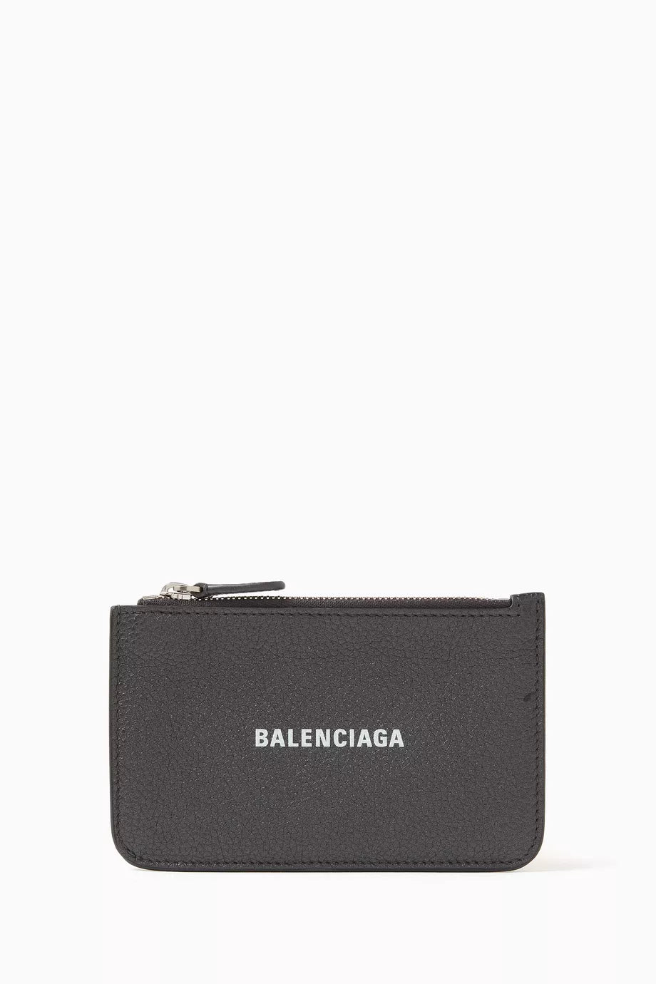 Cash Large Long Coin & Card Holder in Metallized Grained Calfskin