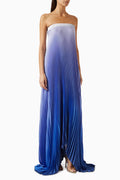 Bisous Strapless Maxi Gown in Plissé