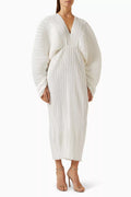 Galerie Pleated Midi Gown