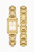 Mini Eleanor Double-wrap Quartz Stainless Steel Watch, 19 x 28mm