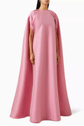Marco Cape Maxi Dress in Satin