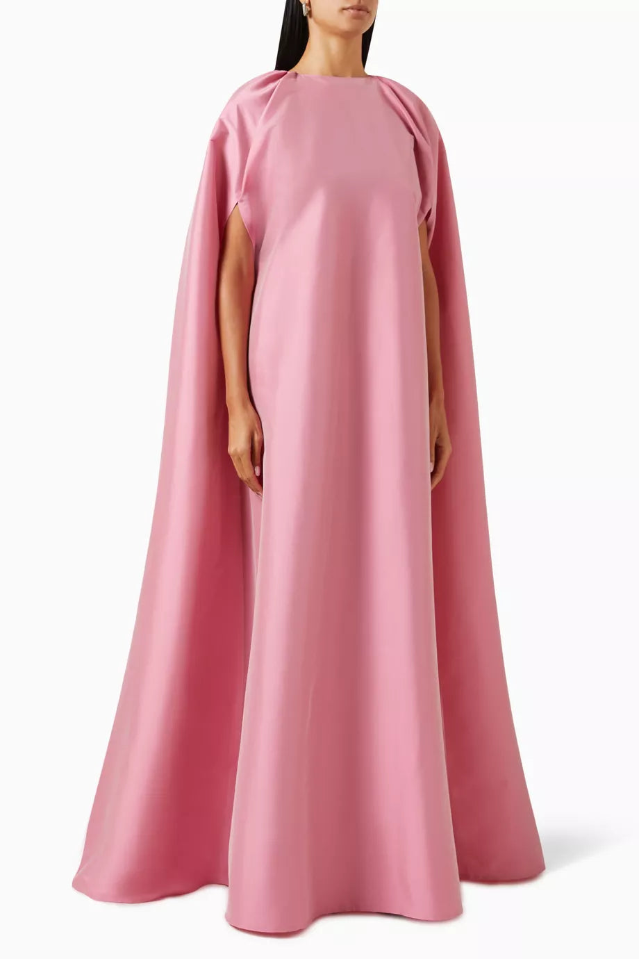 Marco Cape Maxi Dress in Satin