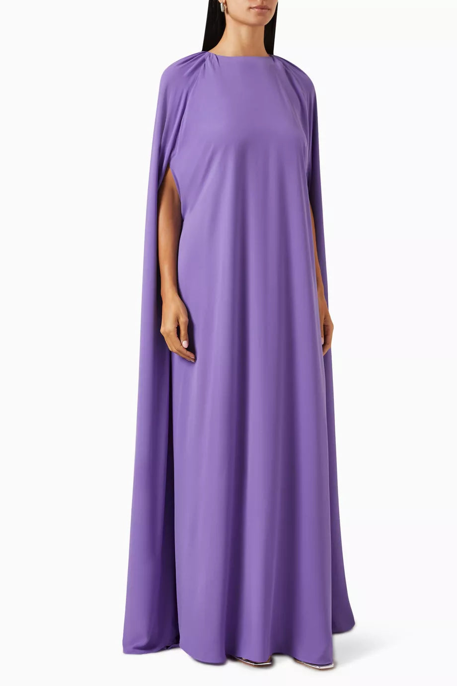 Marco Cape Maxi Dress in Satin