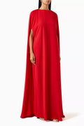 Marco Cape Maxi Dress in Satin