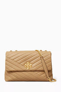 Kira Chevron Convertible Shoulder Bag in Napa Leather