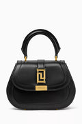 Mini Greca Goddess Top-handle Bag in Leather