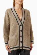 Oversized Cardigan in Wool-cashmere