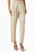 Straight-leg Pants in Stretch-cotton