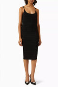 Croc-print Midi Dress in Jacquard Lurex
