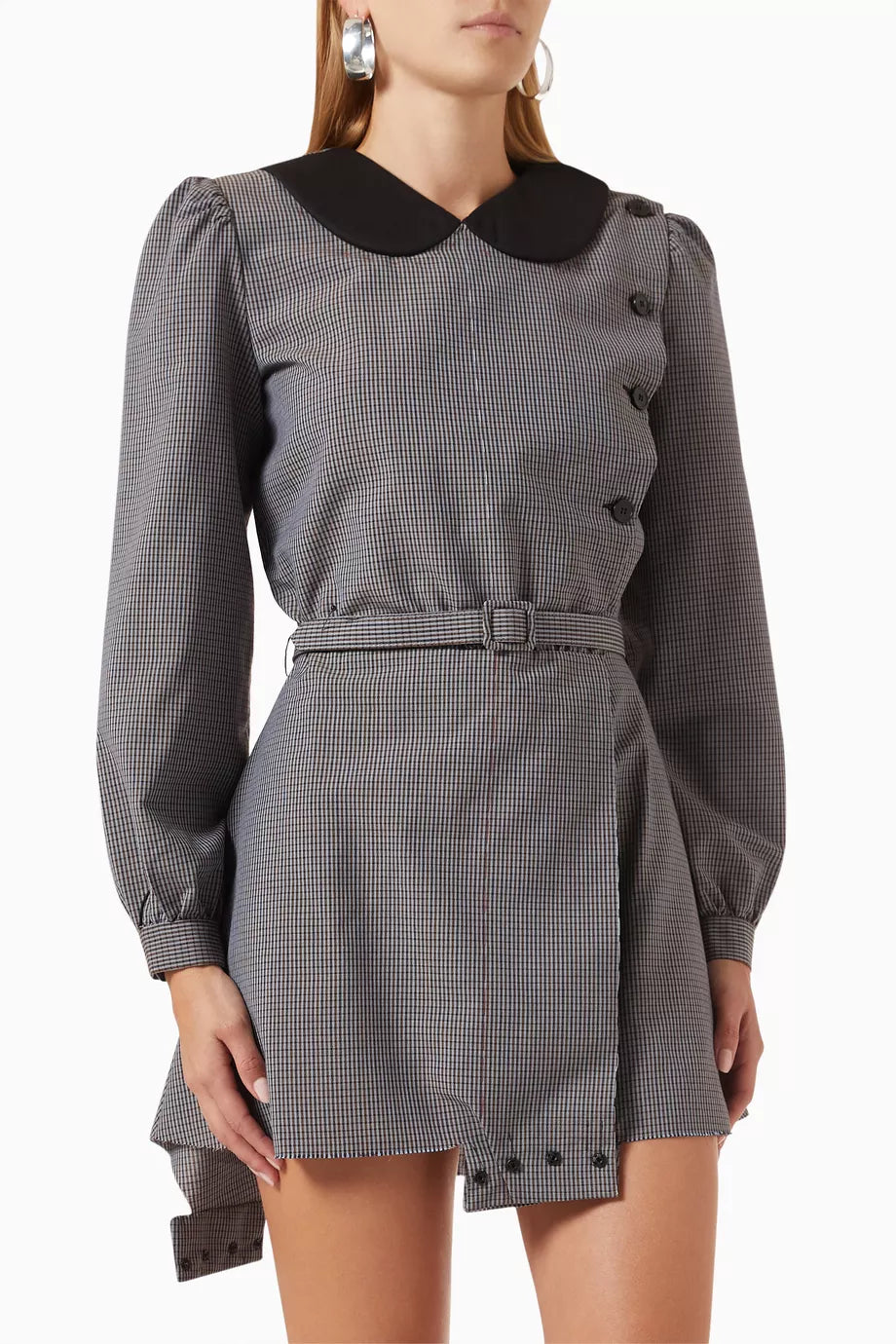 Checkered Multiwear Dress in Cotton-blend