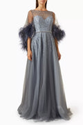 Embellished Maxi Dress in Tulle
