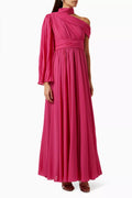 Asymetrical Maxi Dress in Chiffon