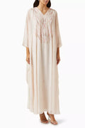 Beaded Embroidery Kaftan in Chiffon