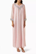Embroidered Kaftan in Chiffon