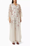 Floral Embroidered Kaftan in Chiffon