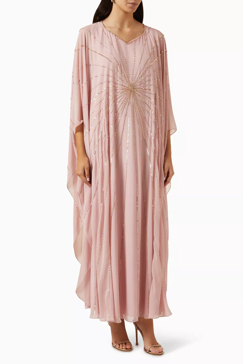 Embroidered Kaftan in Chiffon