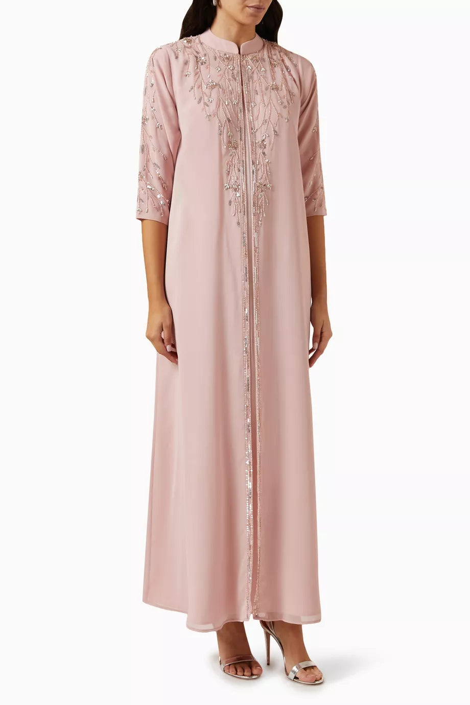 Embroidered Kaftan in Chiffon