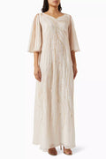 Embroidered Kaftan in Chiffon