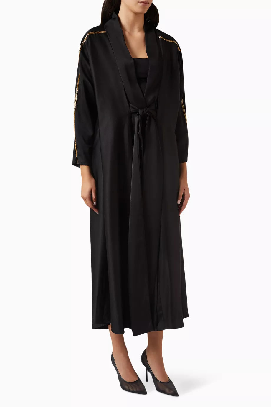 Embellished Knot-tie Abaya